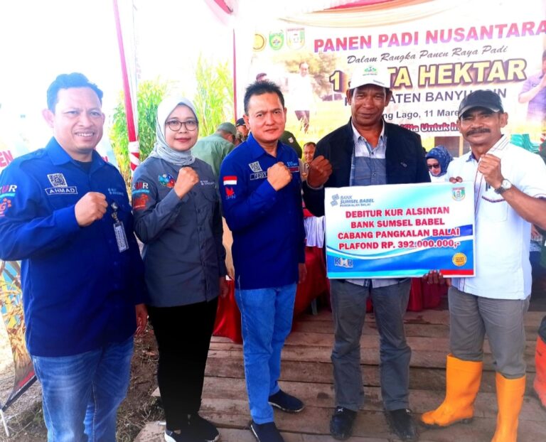 Dukung Banyuasin Jadi Lumbung Pangan Nasional, Bank Sumsel Babel Bantu Petani Melalui KUR