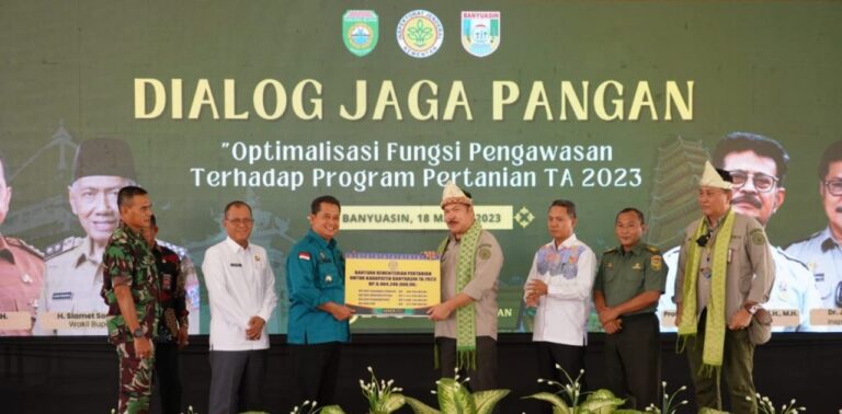 Bupati Banyuasin Buka Dialog Jaga Pangan Kementan RI