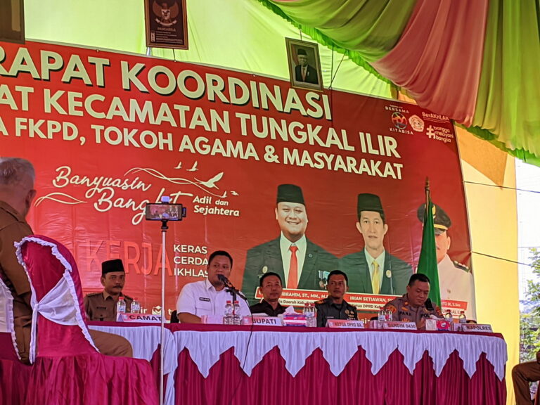 Rakor di Tungkal Ilir, Bupati Banyuasin Serukan Semangat Gotong Royong