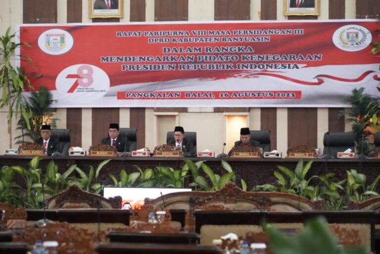 Bupati Banyuasin Bersama Forkopimda Dengarkan Pidato Kenegaraan Presiden RI