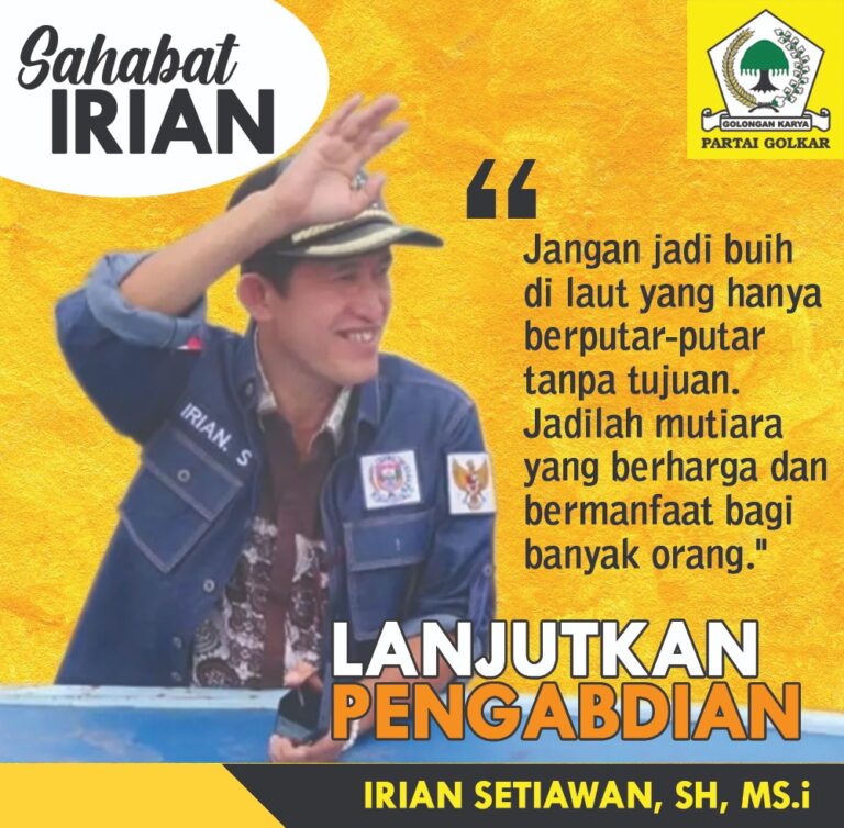 Irian Setiawan Teruskan Pengabdian, Bekerja untuk Masyarakat