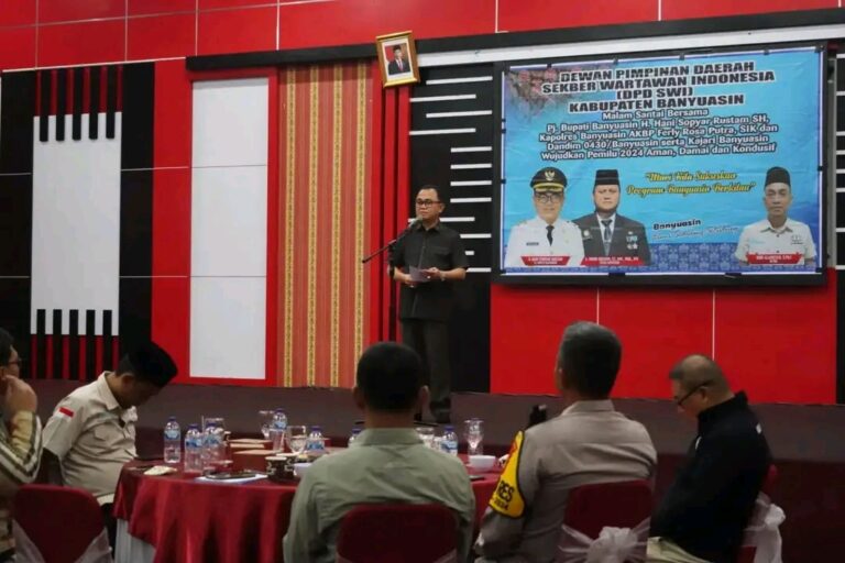 Pj Bupati Banyuasin Silaturahmi dengan SWI, Ajak Jaga Kondusifitas Jelang Pemilu 2024