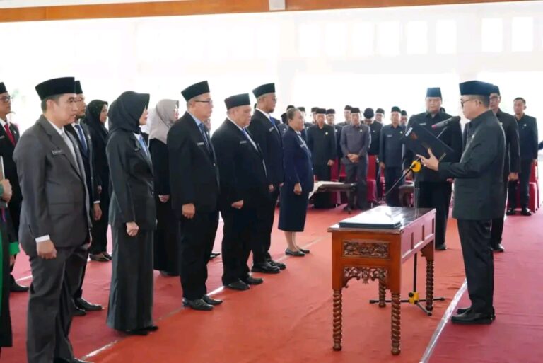 Hani S. Rustam Lantik 5 Pejabat Pimpinan Tinggi Pratama dan 10 Pejabat Fungsional Tertentu di Lingkungan Pemerintah Kabupaten Banyuasin