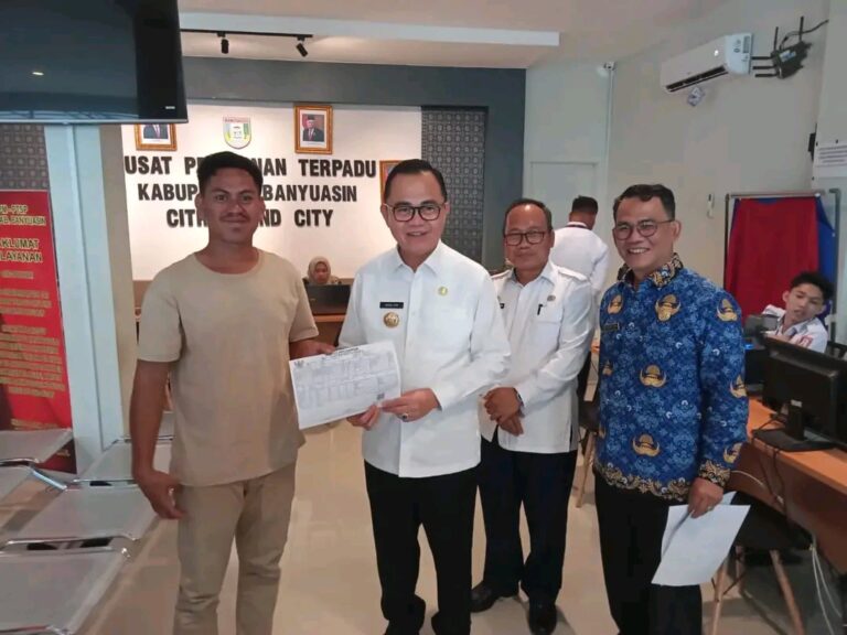 Pj Bupati Banyuasin Tinjau Pusat Pelayanan Terpadu Kabupaten Banyuasin CGC Pasca Lebaran