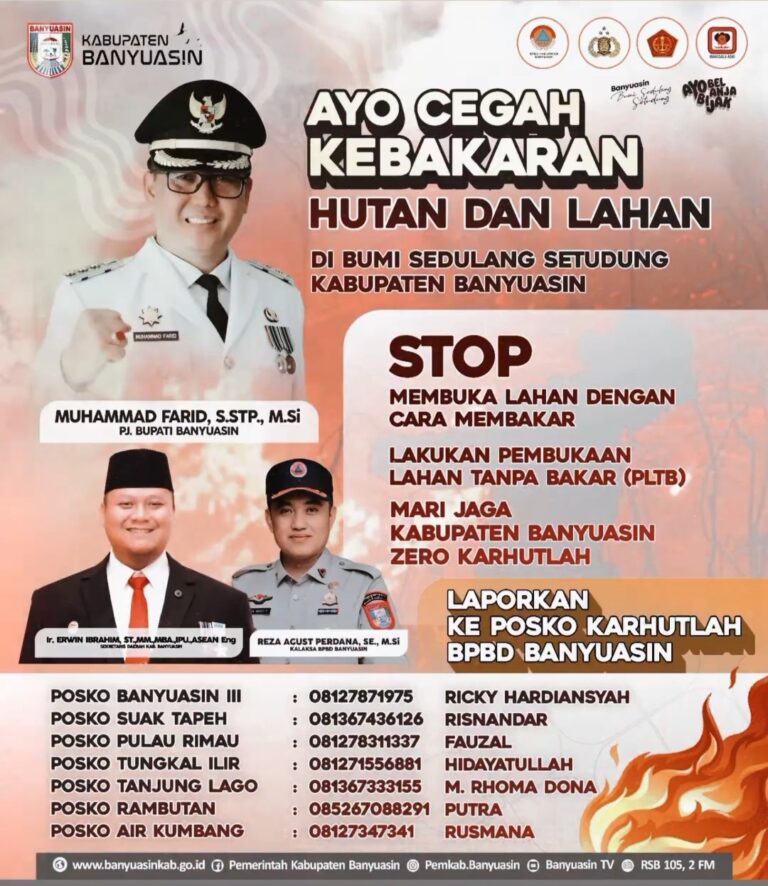 Terjadi Kebakaran Hutan dan Lahan Hubungi Nomor Dibawah Ini!