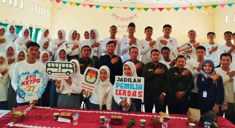 KPU Banyuasin Ajak Milenial Jadi Pemilih Cerdas, Gelar Sosialisasi di SMAN 1 Suak Tapeh