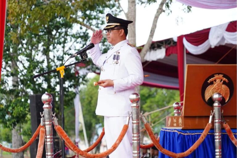 Upacara Penurunan Bendera HUT ke -79  RI Kabupaten Banyuasin Sukses