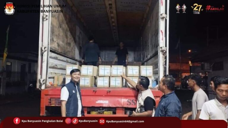 KPU Banyuasin Terima Kedatangan Surat Suara untuk Pilkada 2024