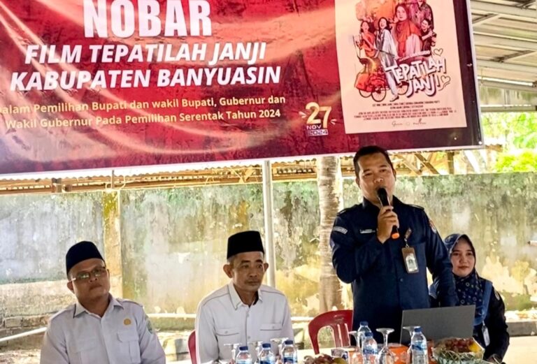 Tingkatkan Partisipasi Pemilih, KPU Banyuasin Gelar Nonton Bareng Film “Tepatilah Janji” di MAN 1 Banyuasin
