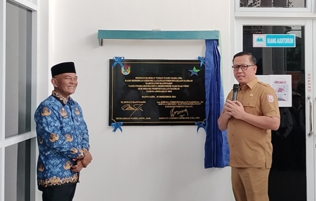 Pj Bupati Banyuasin Resmikan Fasilitas Perpustakaan, Ajak Masyarakat Tingkatkan Budaya Literasi