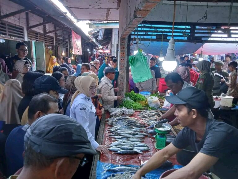 Wabup Banyuasin Pastikan Stok Bahan Pokok Aman Jelang Lebaran di Pasar Sukamoro