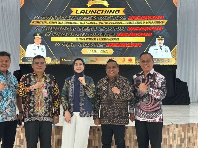 Kadis Kominfo Muba Hadiri Peluncuran Desa Digital dan Desa Cinta Statistik Muara Enim