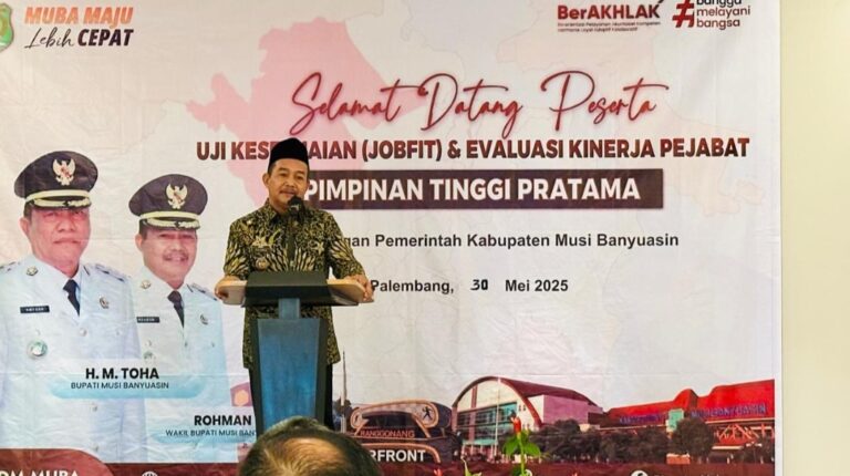 Wakil Bupati Musi Banyuasin  Kyai Rohman Membuka Acara Job Fit dan Evaluasi Kinerja Pejabat Pimpinan Tinggi Pratama