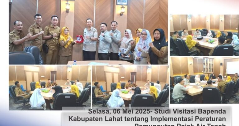 Bapenda Lahat Lakukan Studi Visitasi ke Banyuasin Bahas Pajak Air Tanah
