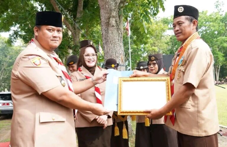 Upacara HUT Pramuka ke-64 di Banyuasin: Kolaborasi untuk Membangun Ketahanan Bangsa
