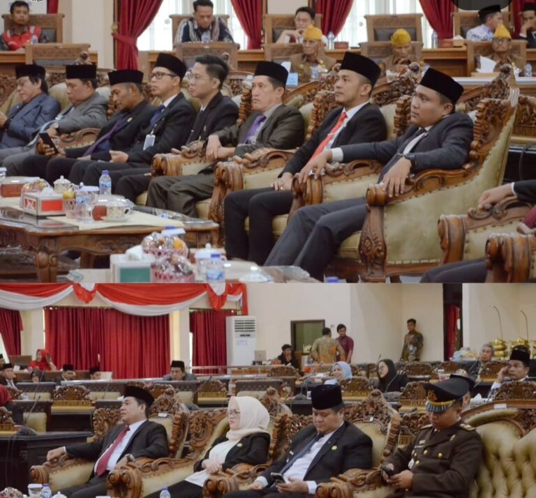 Rapat Paripurna Ke-VII, Dewan Banyuasin Mendengarkan Pidato Kenegaraan Presiden RI dalam Rangka HUT ke-80 Kemerdekaan