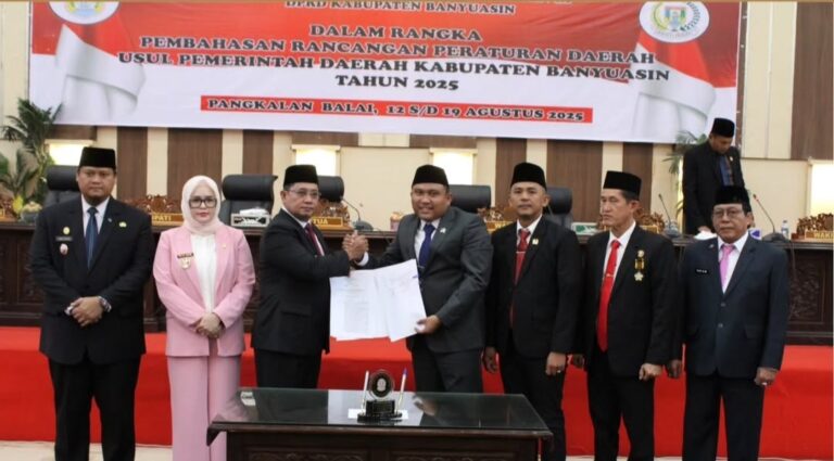 DPRD Banyuasin Gelar Rapat Paripurna Ke-VI, Ambil Keputusan Sahkan Raperda