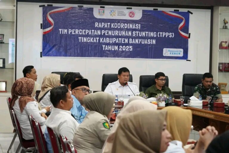 Upaya Percepat Penurunan Angka Stunting, Sekda Banyuasin Hadiri Rakor TPPS