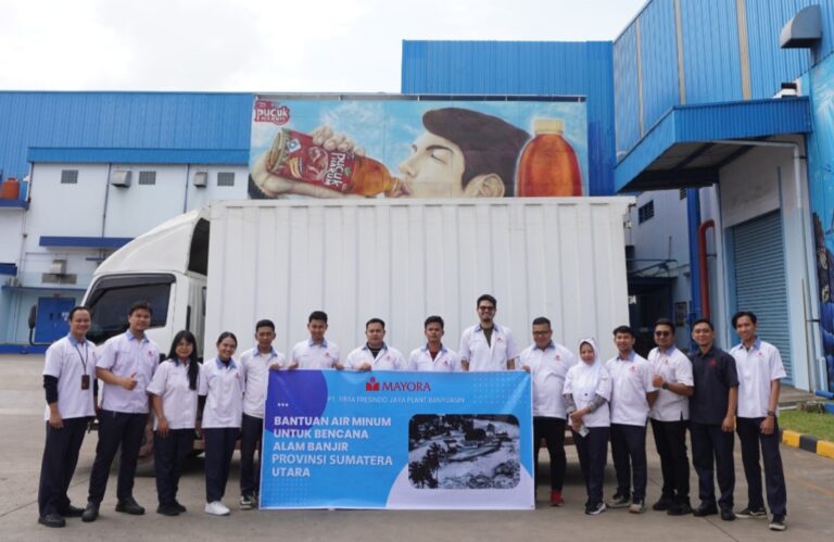 PT Tirta Fresindo Jaya Banyuasin Salurkan Bantuan Air Mineral ‘Le Minerale’ untuk Korban Bencana di Sumatera Utara