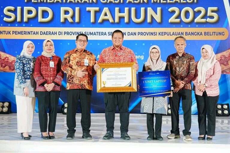 Pemkab Banyuasin Raih Penghargaan Implementasi 100% Pembayaran Gaji ASN via SIPD RI 2025