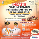 Bapenda Banyuasin Ingatkan Wajib Pajak, Jatuh Tempo PBB-P2 31 Agustus 2026