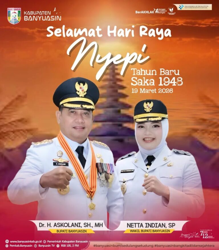 Pemkab Banyuasin Ucapkan Selamat Hari Raya Nyepi Tahun Baru Saka 1948