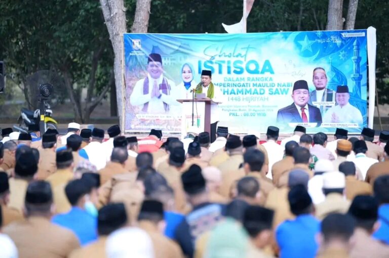 Pemkab Banyuasin Gelar Salat Istisqa dan Peringati Isra Mikraj