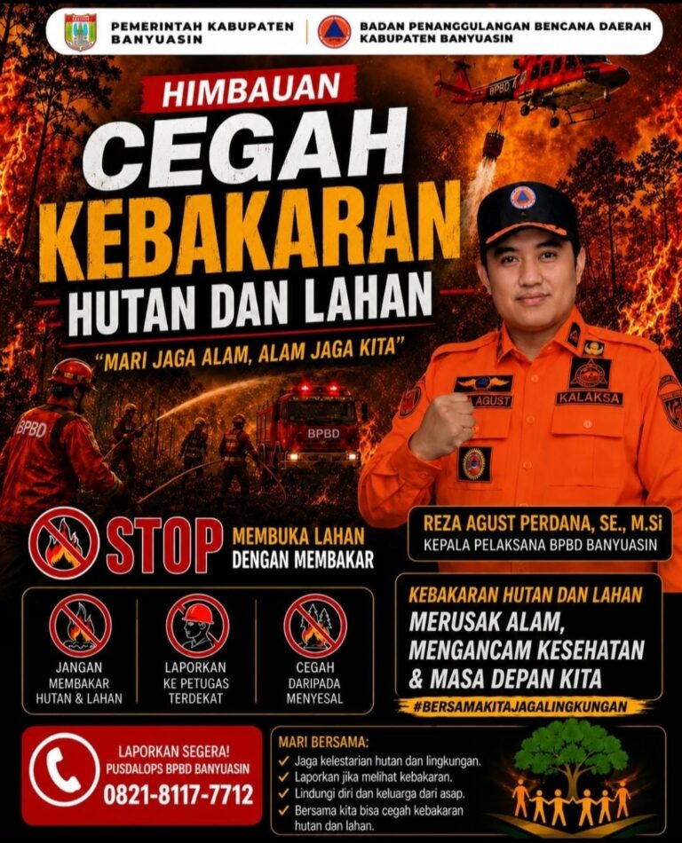 Musim Panas Lebih Panjang, Warga Banyuasin Diimbau Tak Buka Lahan dengan Cara Dibakar