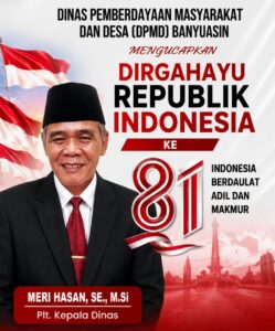 DPMD Banyuasin Ajak Masyarakat Desa Maknai HUT RI ke-81