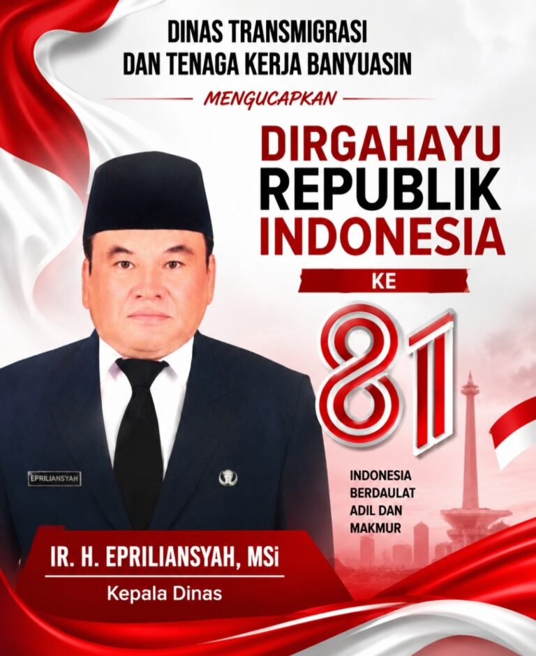 Dinas Transmigrasi dan Tenaga Kerja Banyuasin Ajak Maknai Kemerdekaan