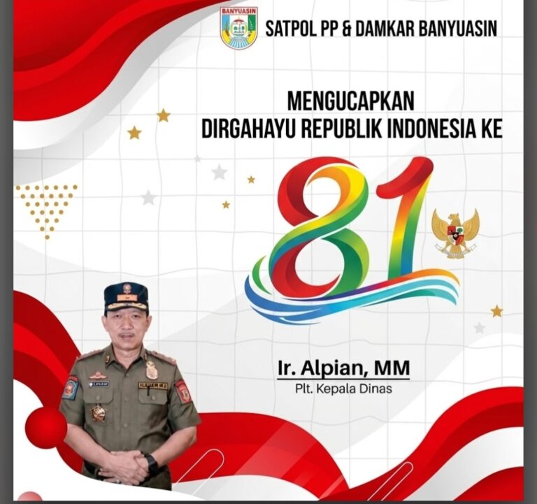 Satpol PP & Damkar Banyuasin Semarakkan HUT RI ke-81
