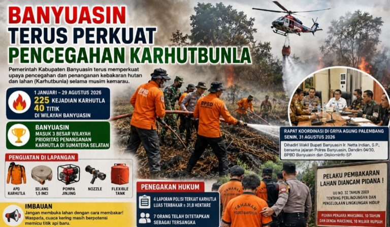 Banyuasin Terus Perkuat Pencegahan Karhutbunla