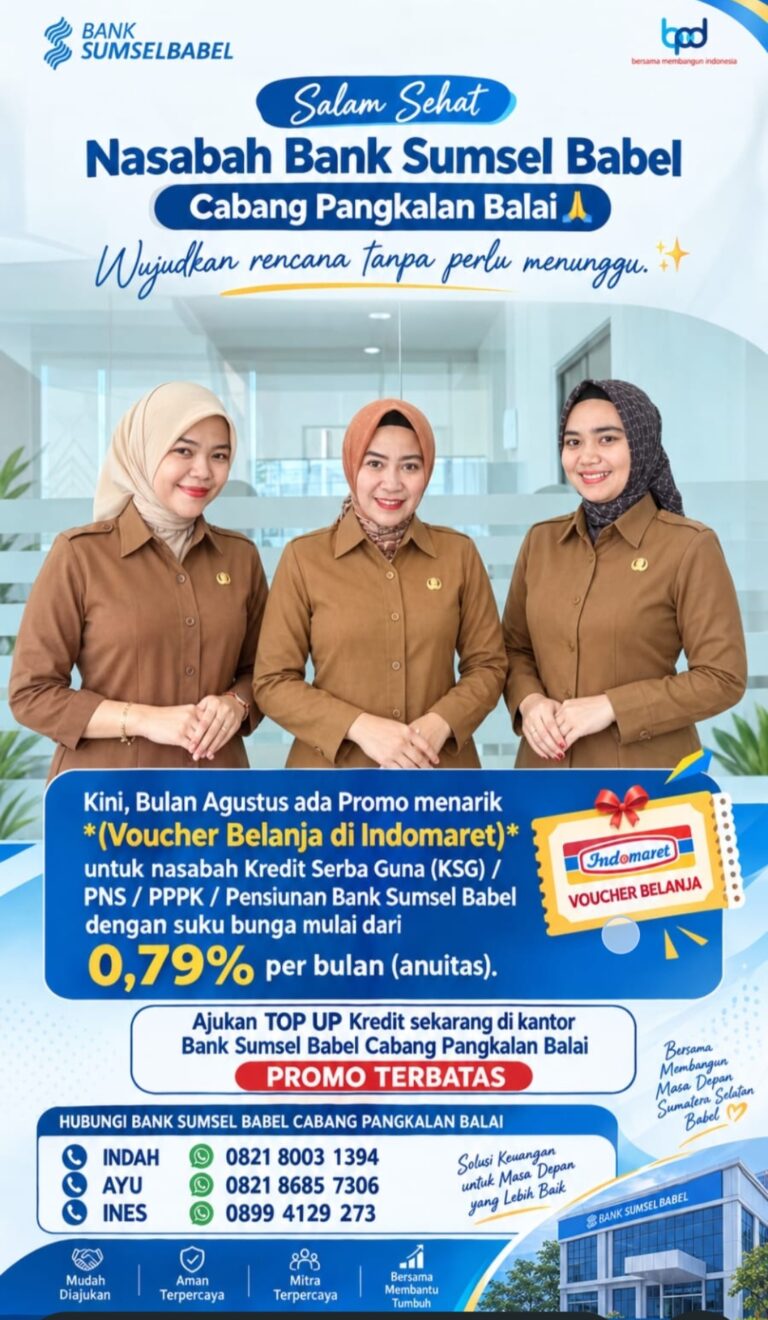 Bank Sumsel Babel Pangkalan Balai Hadirkan Promo Menarik, Nasabah Bisa Dapat Voucher Belanja