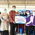 Peduli Kesehatan Masyarakat, Bank Sumsel Babel Salurkan CSR PMT dan Masker di Banyuasin