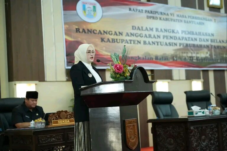 Wakil Bupati Banyuasin Netta Indian Sampaikan Jawaban atas Pandangan Umum Fraksi-Fraksi DPRD Banyuasin