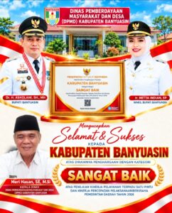 DPMD Banyuasin Apresiasi Penghargaan Kategori Sangat Baik, Meri Hasan: Motivasi Tingkatkan Pelayanan kepada Masyarakat