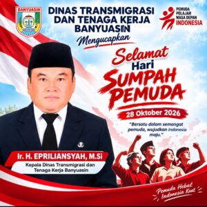 Disnakertrans Banyuasin Ucapkan Selamat Hari Sumpah Pemuda