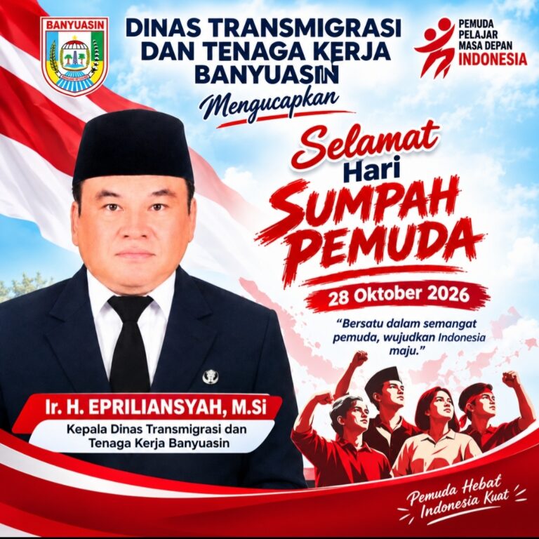 Disnakertrans Banyuasin Ucapkan Selamat Hari Sumpah Pemuda